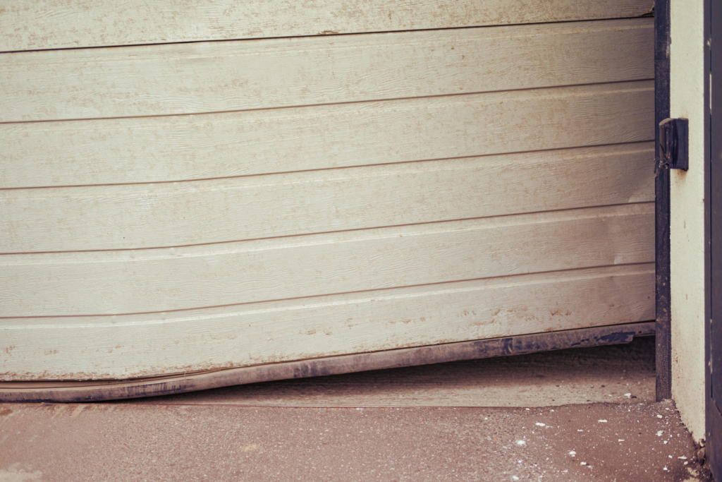 Damaged Rolling aluminum door