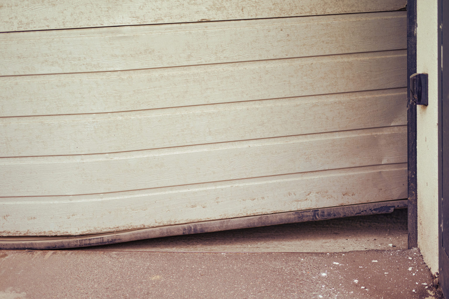 Damaged Rolling aluminum door