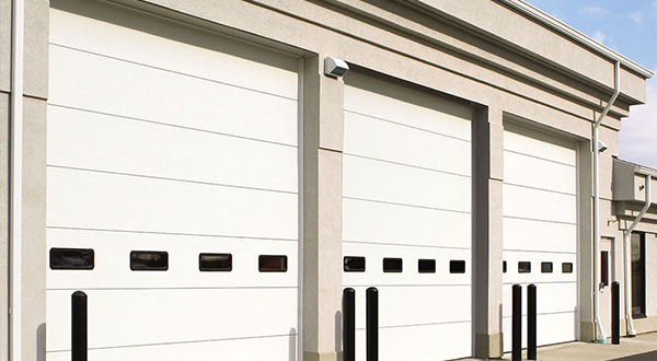 Warehouse sectional doors with remote operation