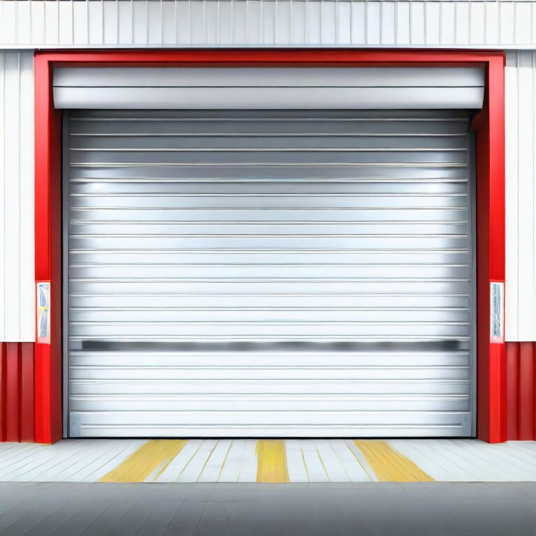 High-performance rolling door in auto repair shop